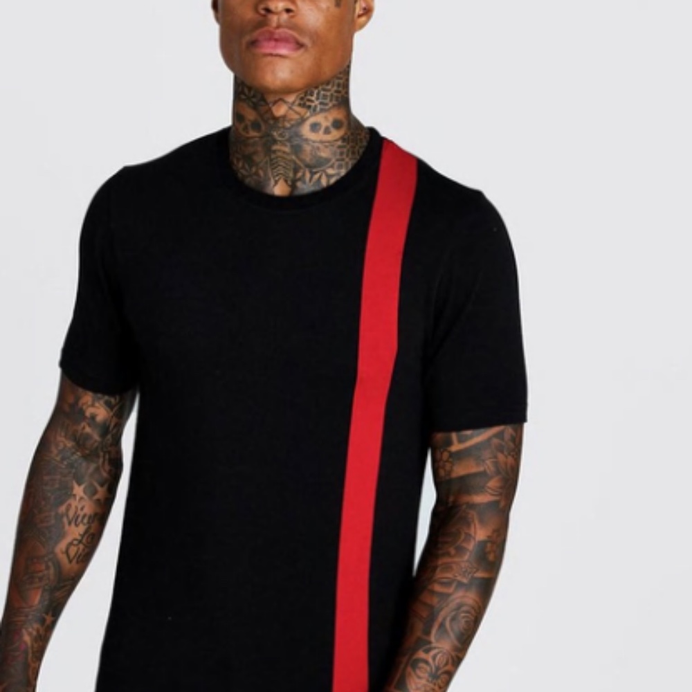 COLOUR BLOCK MUSCLE FIT T-SHIRT